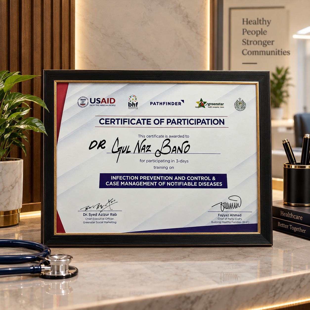 Dr. Gulnaz Certificate 4